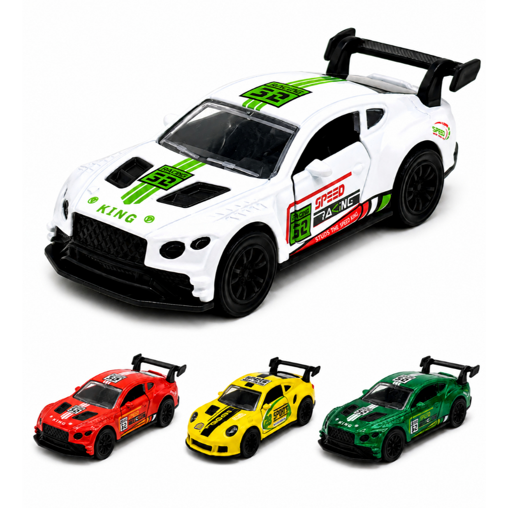 Miniatura Porsche 911 Continental GT3 Sport Metal Branca King Speed Racing