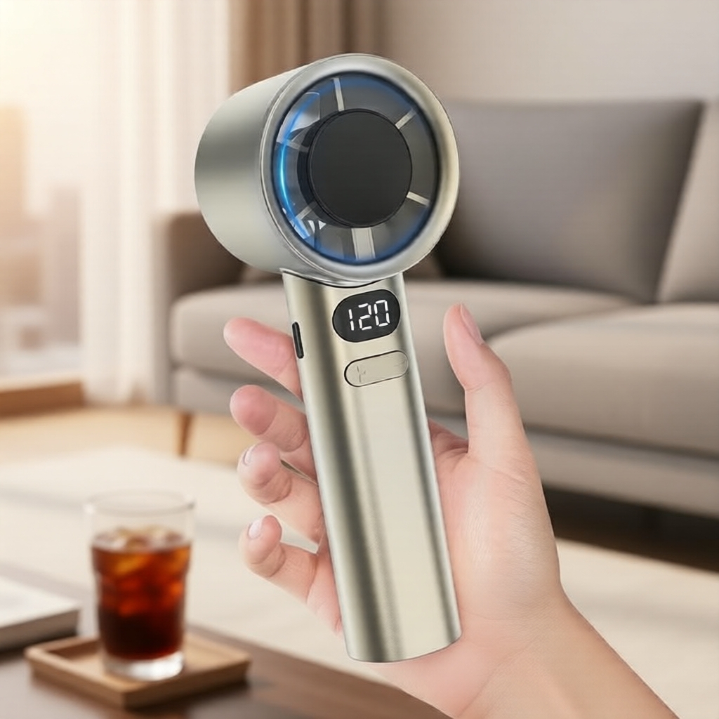 Ventilador portátil iMI com fluxo de ar ajustável em 120 níveis, mini ventilador portátil recarregável USB de 5000mAh