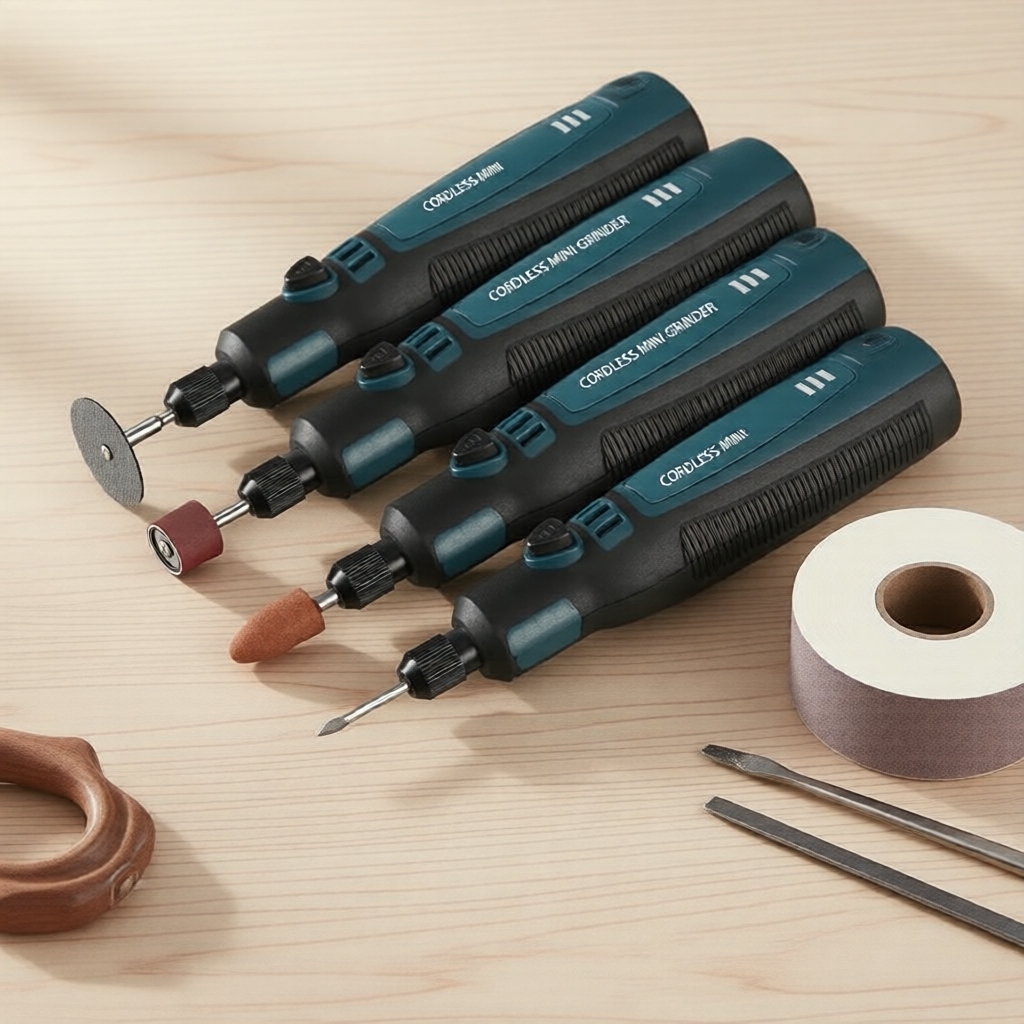 Conjunto Mini Retífica Sem Fio com 700mAh, Velocidade Ajustável 5000-15000RPM, Esmerilhadeira Elétrica para Gravação e