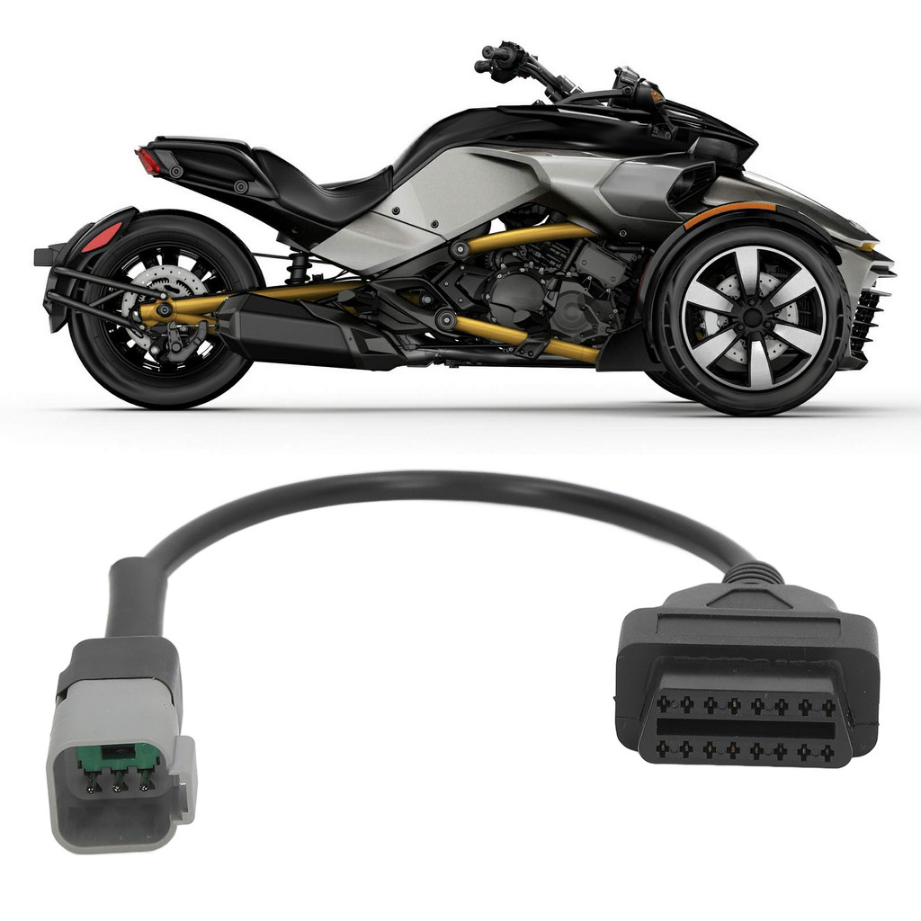 Substituição Do Adaptador De Cabo De Diagnóstico fthvbr 6PIN Para 16PIN CAN ‐ AM MOTO ATV UTV Motocicleta Bicicleta