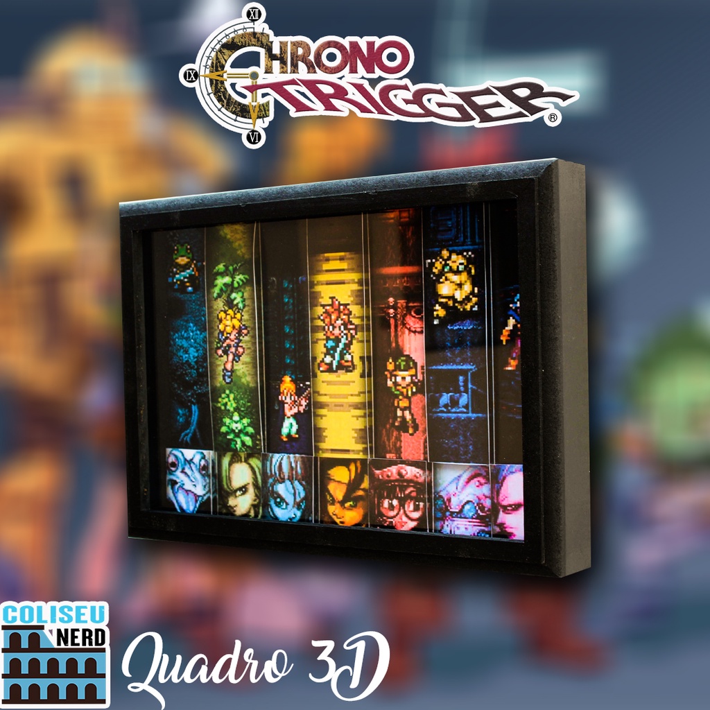 Quadro 3D Chrono Trigger Personagens