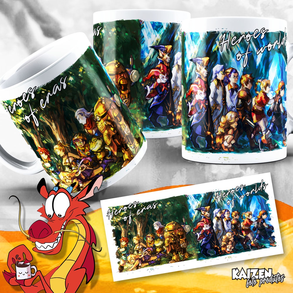 Caneca Chrono Trigger / Chrono Cross - (Vários Modelos)