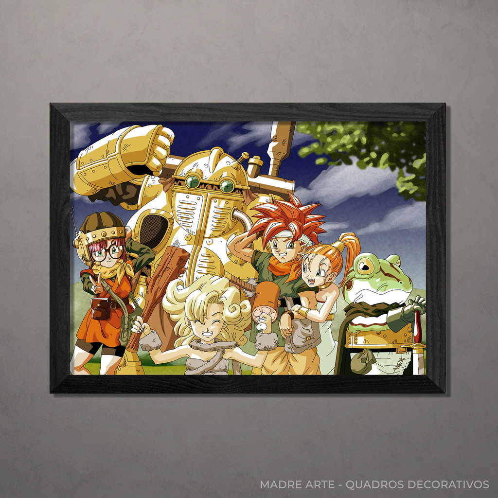 Quadro Decorativo Chrono Trigger - MOD1 A4 Com Vidro
