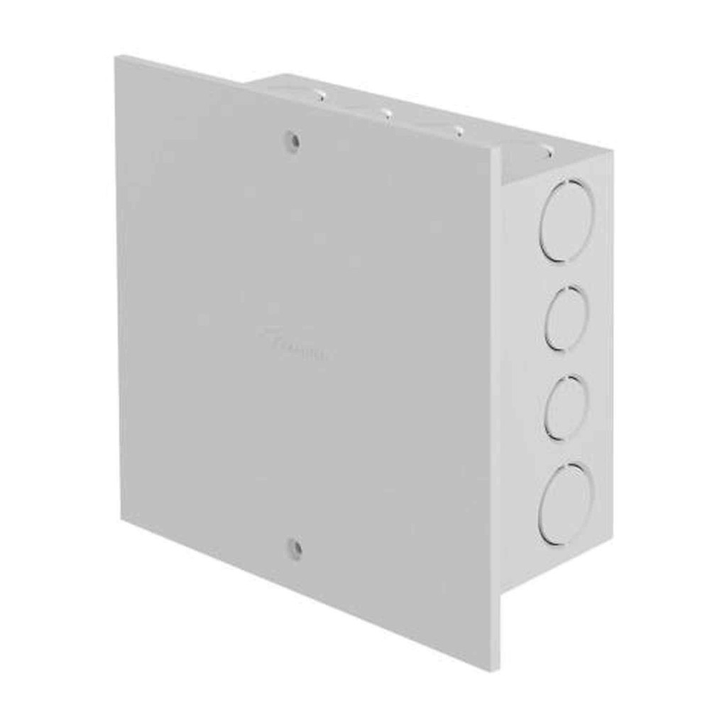 Caixa Passagem Pequena 199x190mm PVC Branca Amanco  Elétricas Entradas 25/32mm Alvenaria Dry Wall