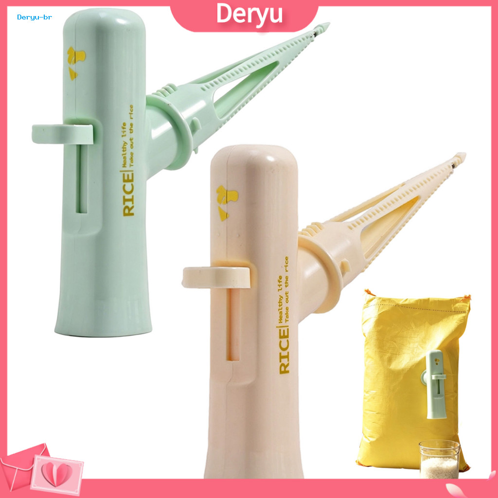 Rice Dispenser Clip Dry Food Storage Tool Leak-proof Spout Clamp-on Pourer for Bags – No Mess Easy Dispensing Reusable