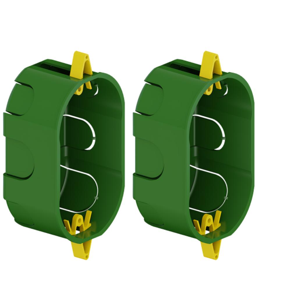 Kit 2 Caixinha De Luz Elétrica Dry Wall PVC Verde Para Instalações Elétricas Dryfix 2”x4” Tigre