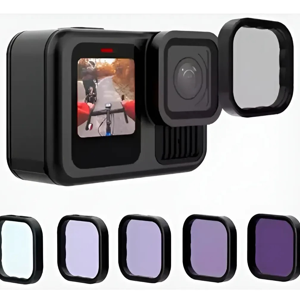 Kit De Filtros Cpl Nd8 Nd16 Nd32 Nd64 Para Gopro Hero 13 Preto