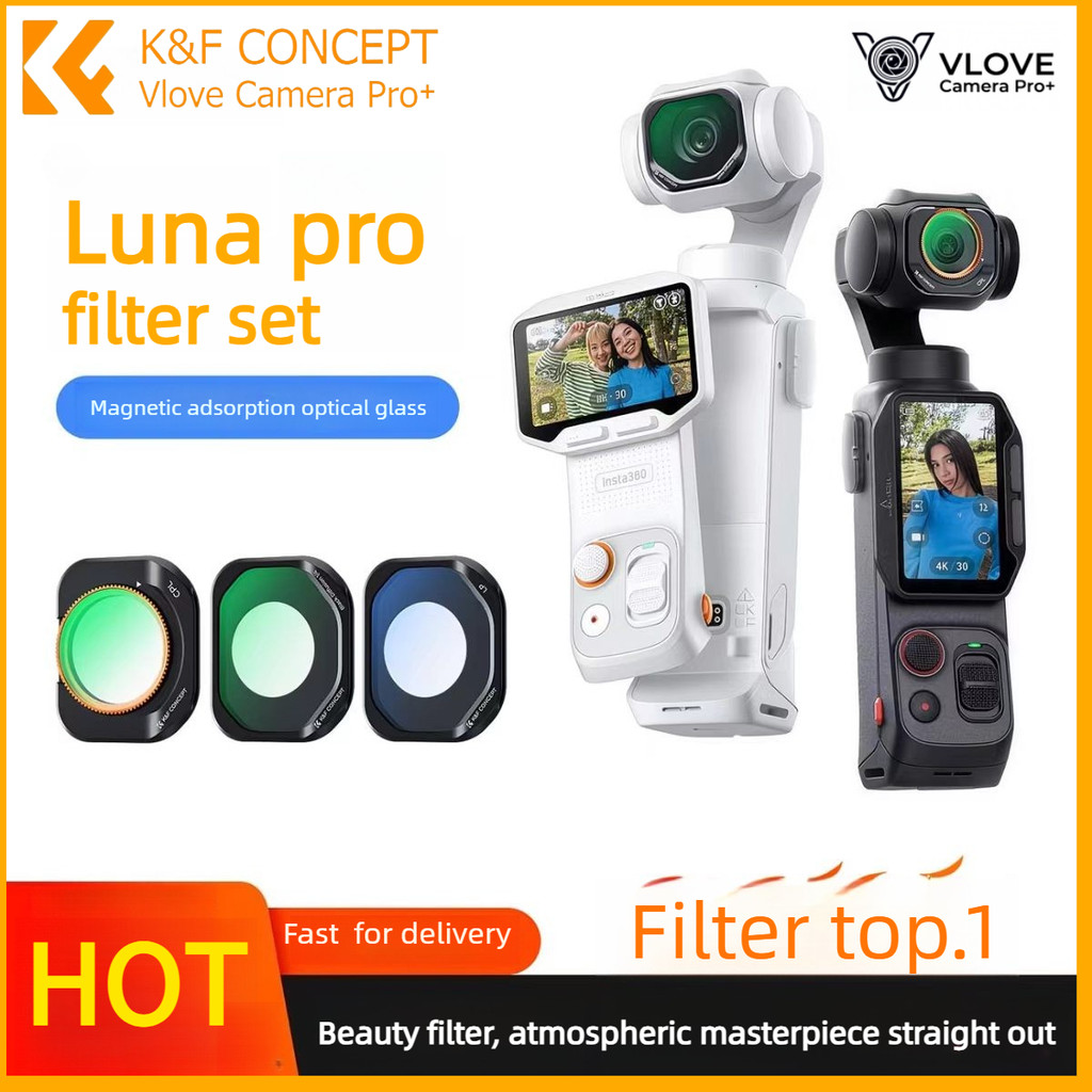 Kit De Filtro K & F Concept Para Insta360 CPL + Black Mist + ND2-32 Com Pano E Protetor De Tela .