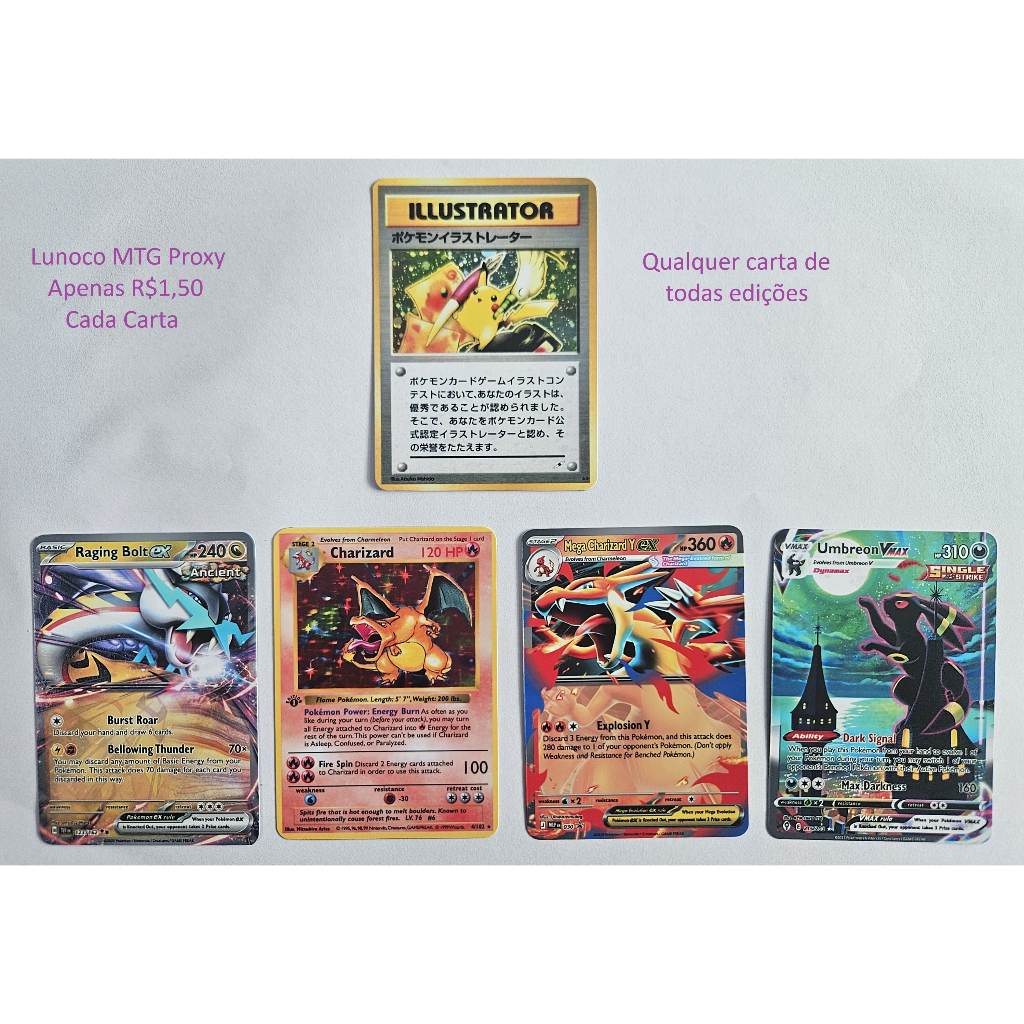 Proxy Pokémon *THIN* - 30 Cartas A Sua Escolha