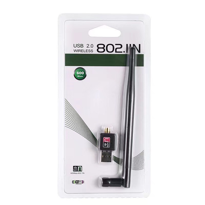 Antena Wifi Com Adaptador Usb 802.11n Receptor Desktop 1200mps Conexao Internet
