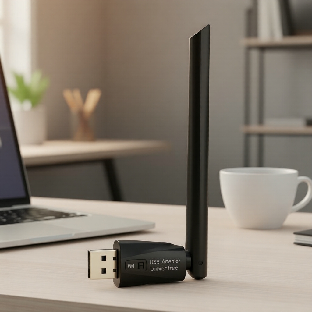 Adaptador USB WiFi 6 600 Mbps 2,4 GHz sem necessidade de driver para desktop e laptop