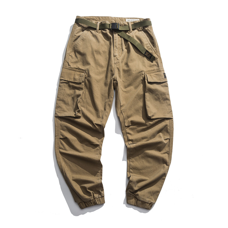 X Xingyun outono inverno Casual Leggings calças masculinas americano cáqui macacão Multi-saco fivela cinto estilo japonê