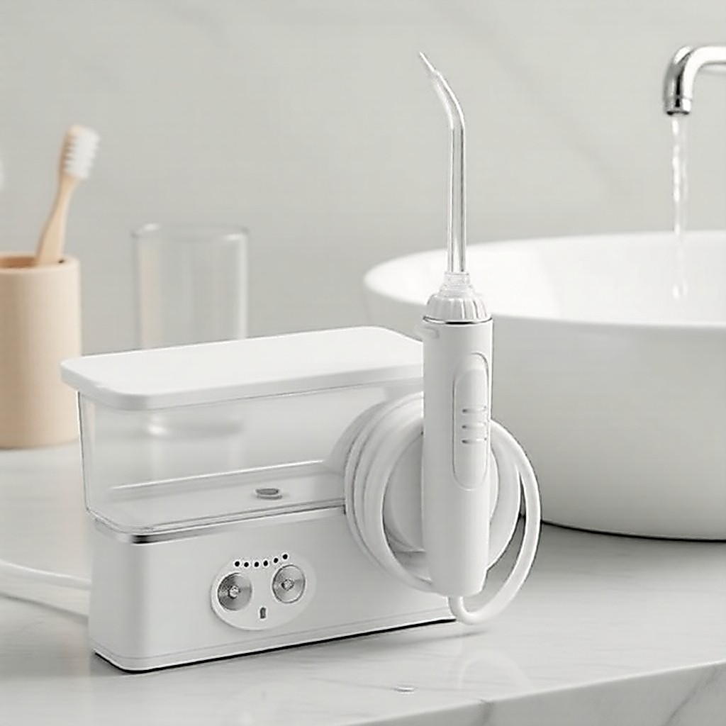 H2ofloss HF-3Pro Fio Dental de Água Portátil Sem Fio 570ml 2500mAh 5 Pontas & Estojo de Viagem
