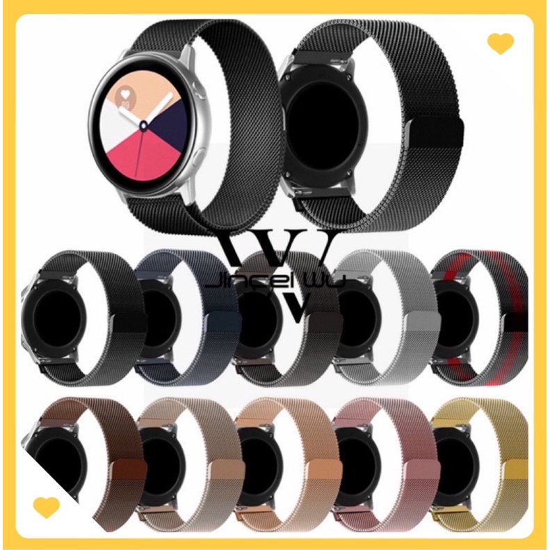 20 22  Pulseira Milanese metal Para relogio Samsung watch4 classic/active2/Gear S2 HUAWEI;AMAZFIT  bip  GTS2 mini;GARMIN