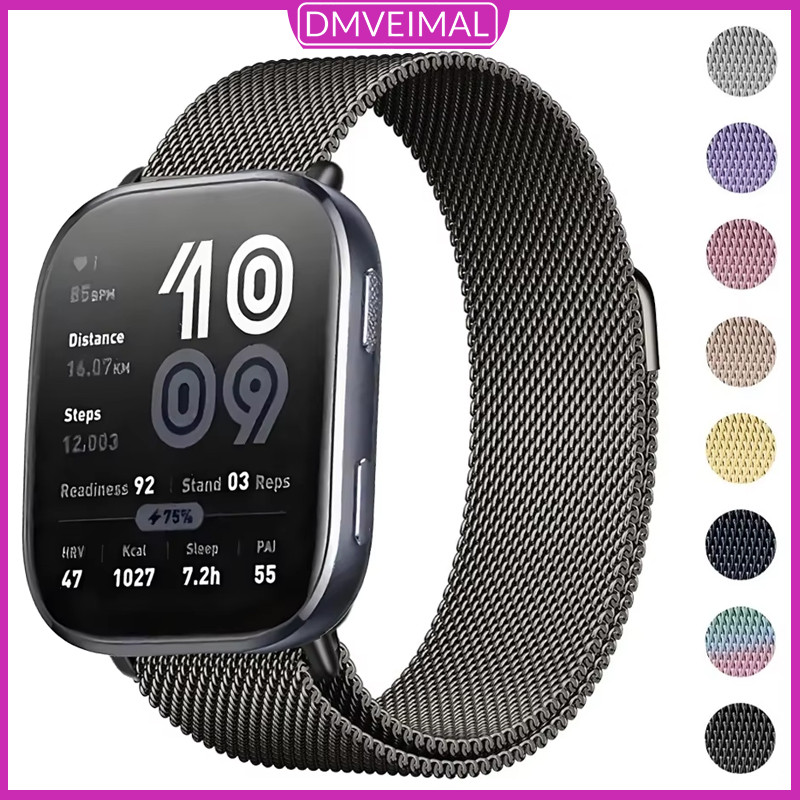 Pulseira 20mm 22mm De Metal Para Amazfit Bip 6 5/Gts 4 3 2 2e Mini/Lite/U Pro/Gtr 42mm/Galaxy Gear S4 46mm