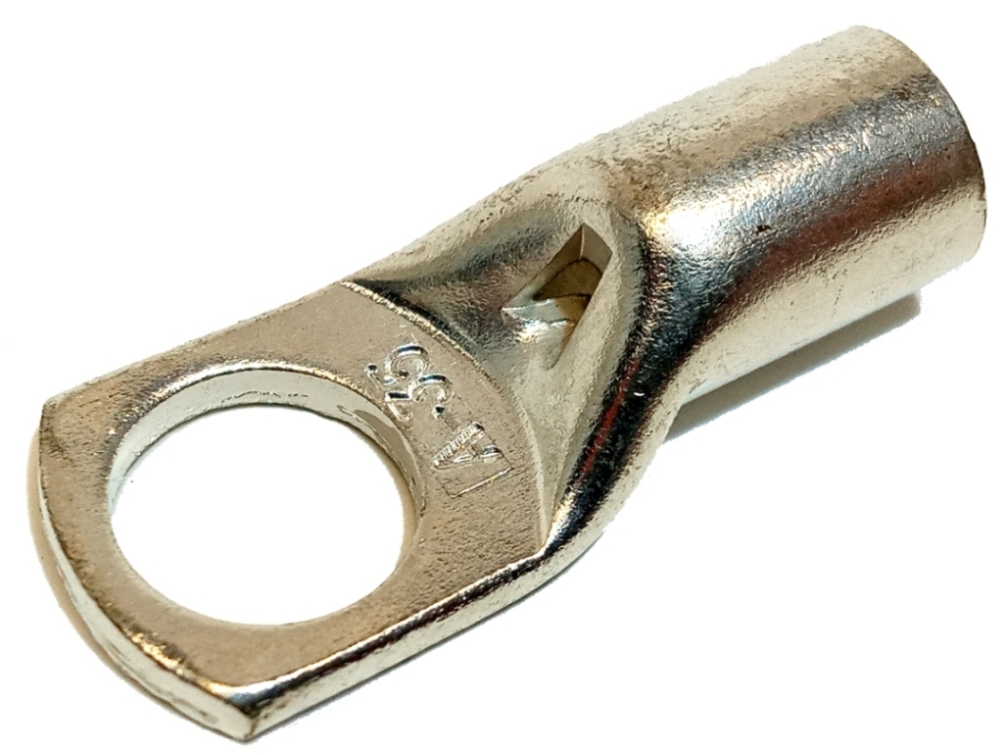 Ponteira Compressão De Cobre Estanhado 35mm M10 –100 Unidade