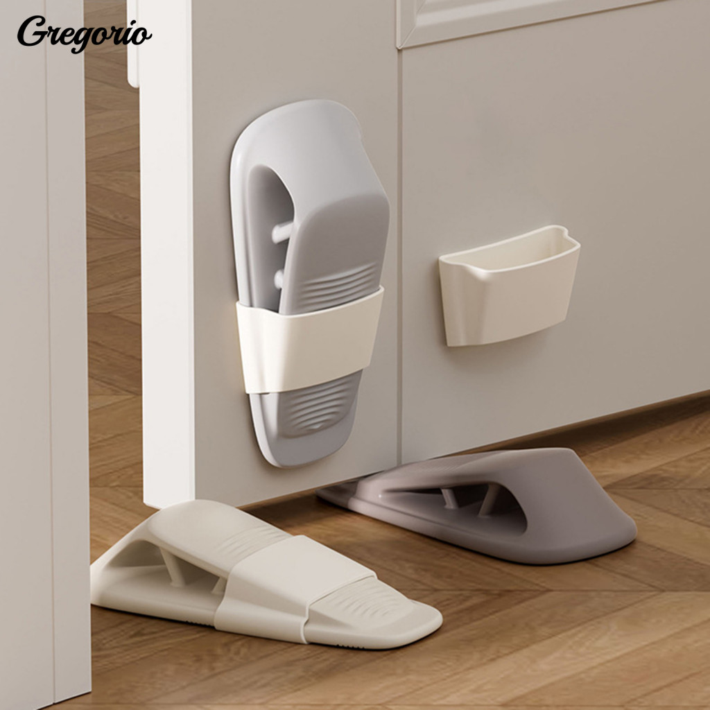 Silent Door Stopper Heavy Duty Anti-slip Wedge – No Drilling Windproof Anti-collision Bottom for Home Office Carpet Ti