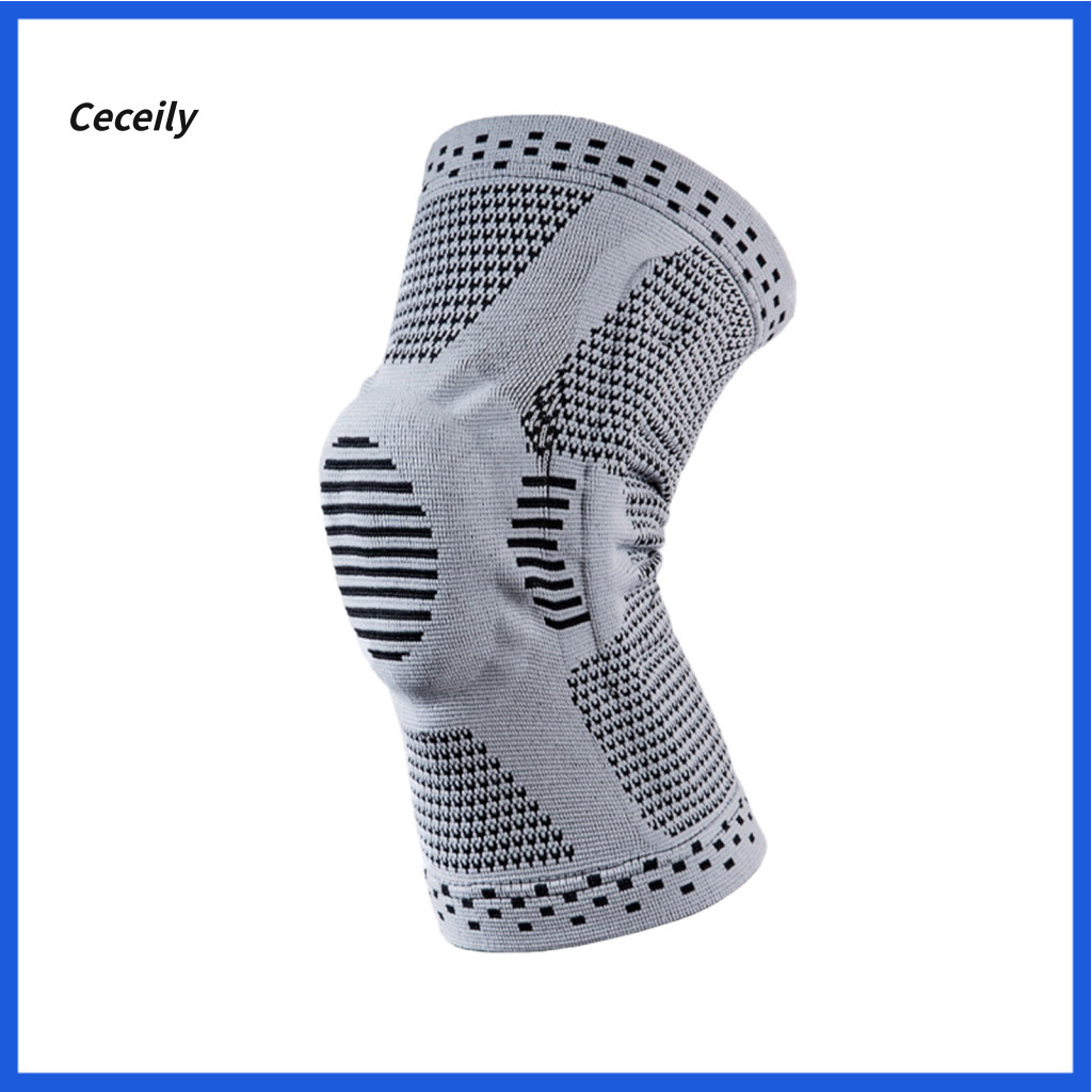 Protective Knee Gear Spring Bar Stabilizer Knitted Compression Sleeve with Side Patella Pad – Meniscus Tear Recovery J