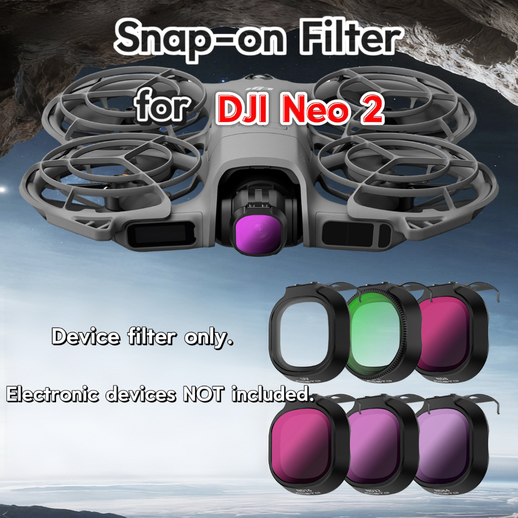Conjunto de filtros de encaixe para DJI Neo 2, filtro UV, CPL polarizador, filtro ND