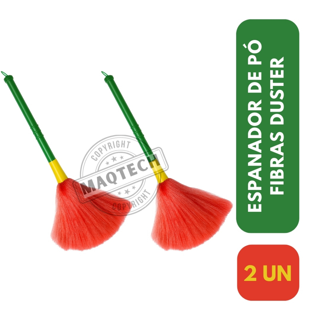 2 Espanadores de Pó Fibras Sintéticas 40cm Macio Limpa Poeira Multiuso para Móveis Uso Geral Premium