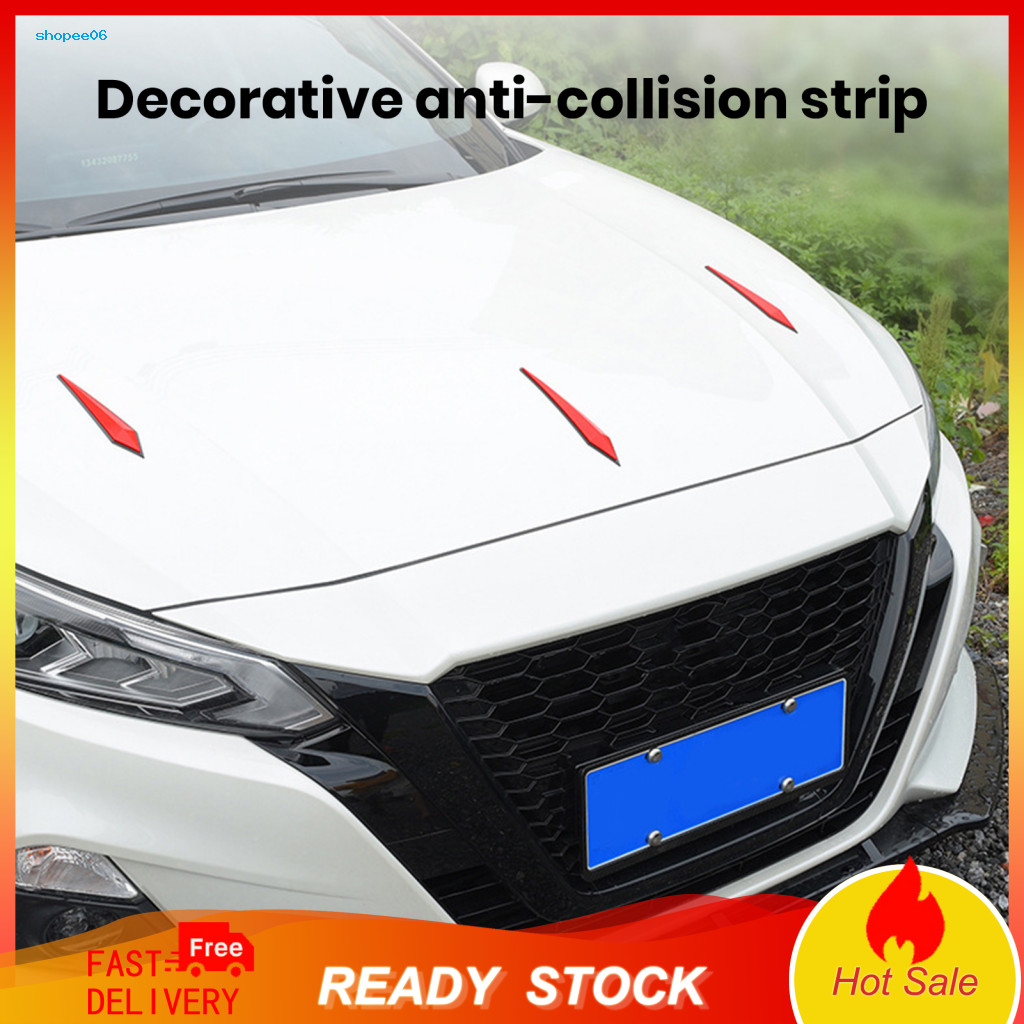 Car Bumper Pvc Guard Strip Decorative 4pcs Universal Rubber Strips Anti-collision Scratch Resistant Protective Tape for
