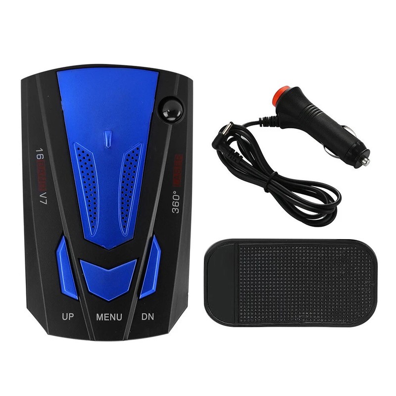 V7 Carro Câmera 360° 16 Bandas GPS Laser Policial Radar Anti-Radar Detector Alerta Sonoro