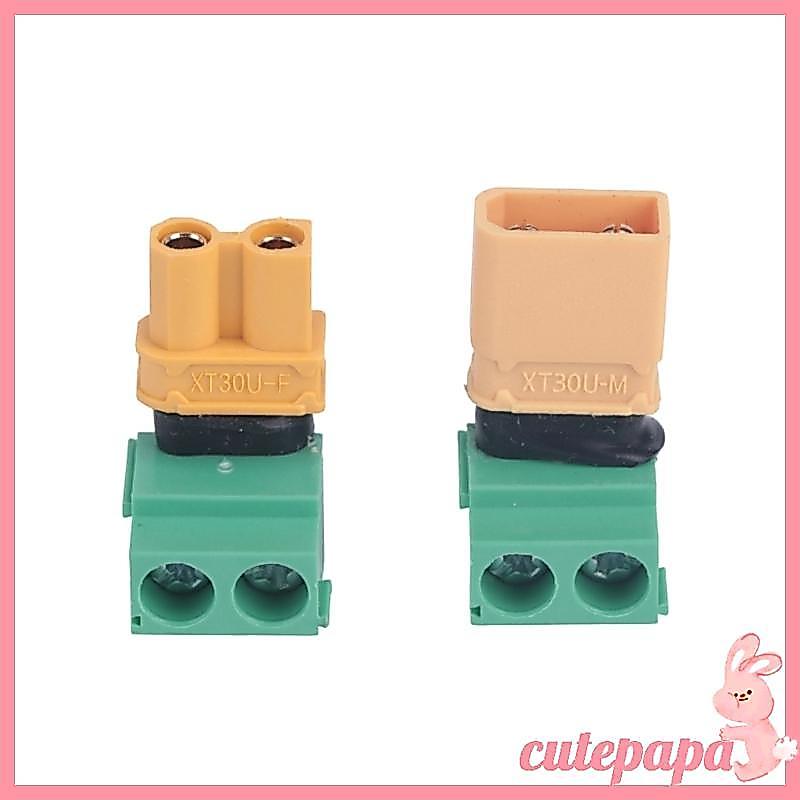 cutepa Mudança Rápida Fio XT30 Fêmea 2P Terminais Bloco Parafuso Para Modelo Serviço T