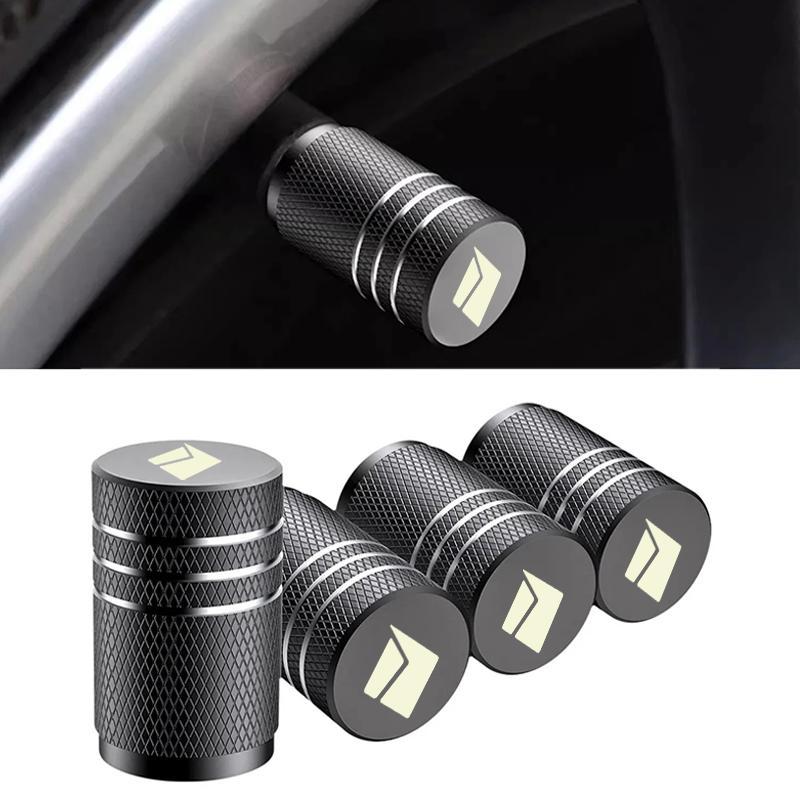 4 unidades de tampas de válvula de pneu de metal, capas de válvula para carros Baojun Wuling Hongguang Mini EV, acessóri