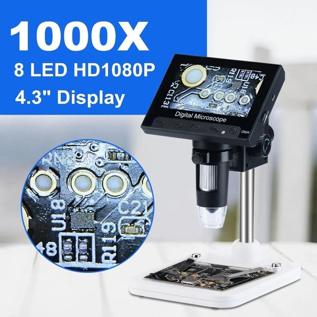 Microscopio Lcd 4.3 Full Hd 720p Digital Portatil 1000x Dm04