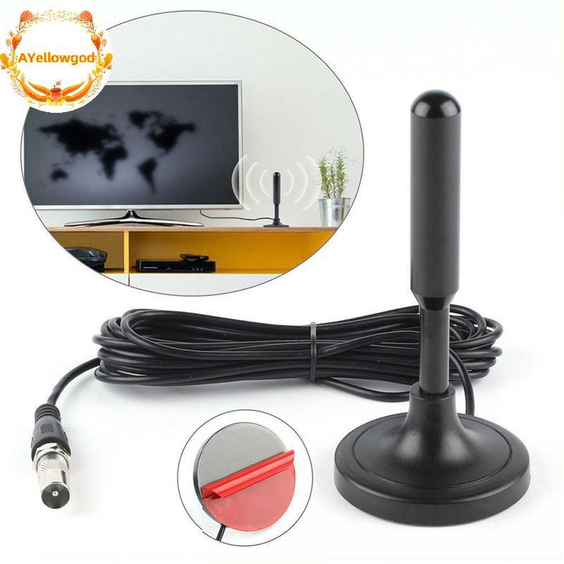 Antena De TV Digital AYellowgod , Amplificador De Sinal De Recepção Alta Interna Com Adaptador 720P 1080P Para Uso Em Ap