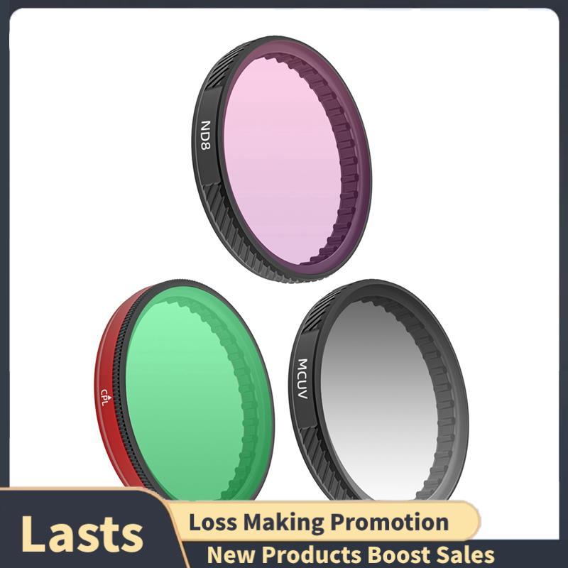 Conjunto De Filtros De Lente Para Action 5 Pro/4/3 MCUV CPL ND8 Ajustáveis Acessórios Câmeras De Ação