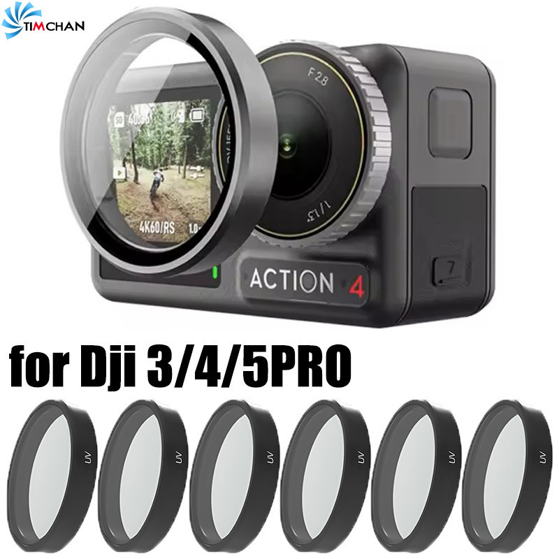 [Brilhante] Lente Protetora UV-Para DJI Action3/4/5 Pro-Capa De Câmera-Transparente , Antiarranhões-Protetor De Câmeras-