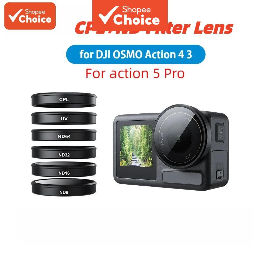 Conjunto de Filtros CPL 8 16 32 64 em Alumínio para Lente de Vidro AGC para DJI OSMO Action 5 Pro 4 3