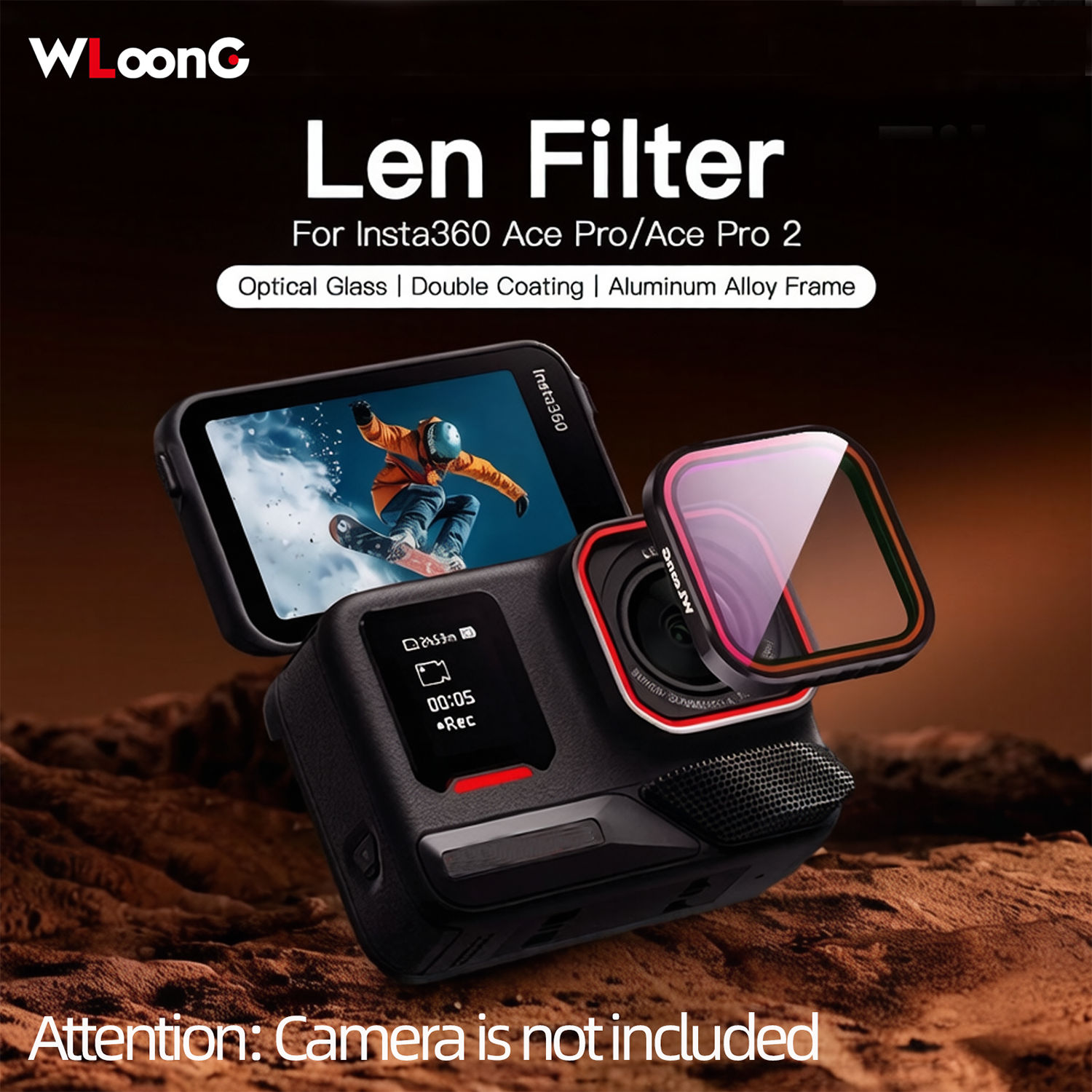 Conjunto de Filtros para Insta360 Ace Pro/Ace Pro 2, Perfeito para Esportes ao Ar Livre, Presente Ideal para Viagem de