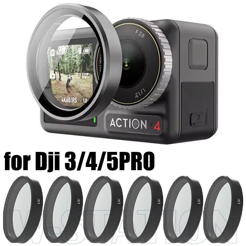 Lente Protetora UV-Para DJI Action3/4/5 Pro-Proteção Da Câmera-Acessórios Câmeras De Ação-Transparente , Antiarranhões-P