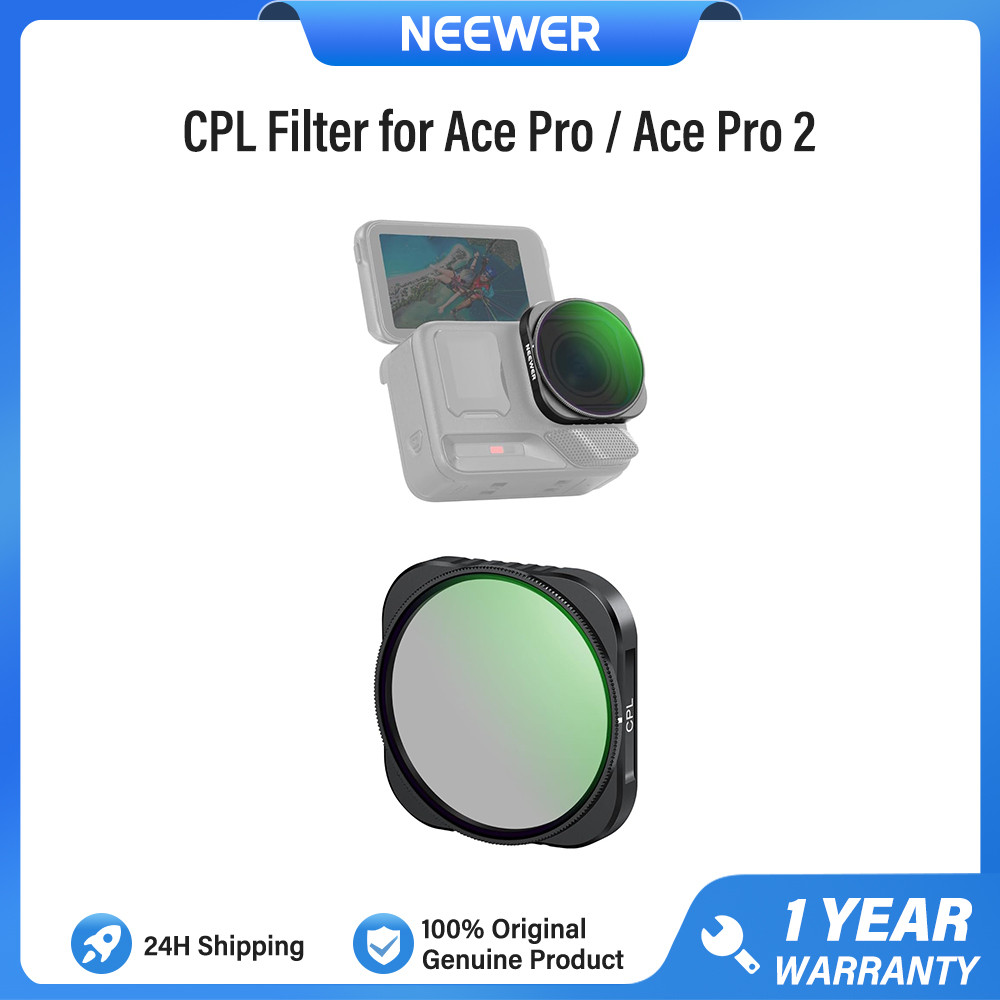 Filtro De Difusão Preto NEEWER CPL/UV/1/4 Compatível Com Insta360 Ace Pro/2