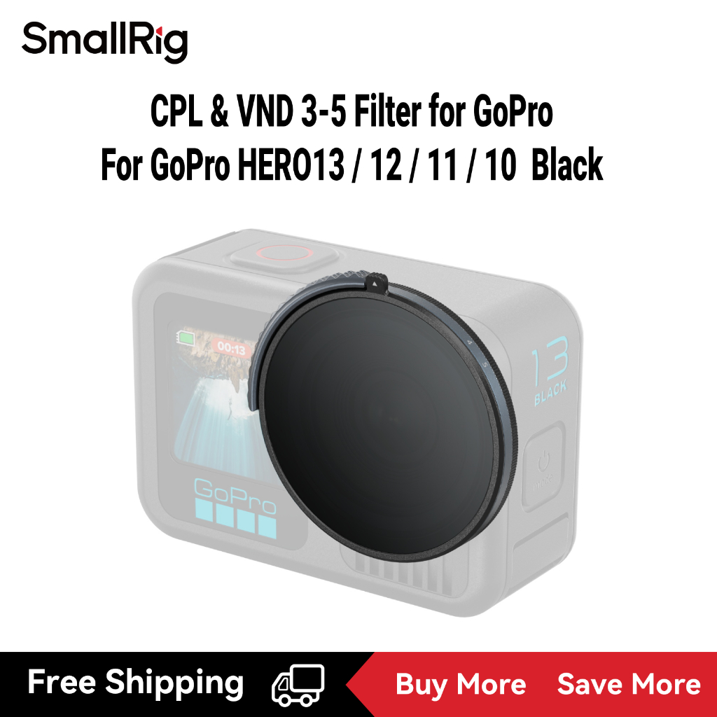 Filtro SmallRig CPL E VND 3-5 Para GoPro HERO13/12/11/10 (Preto) # 4942