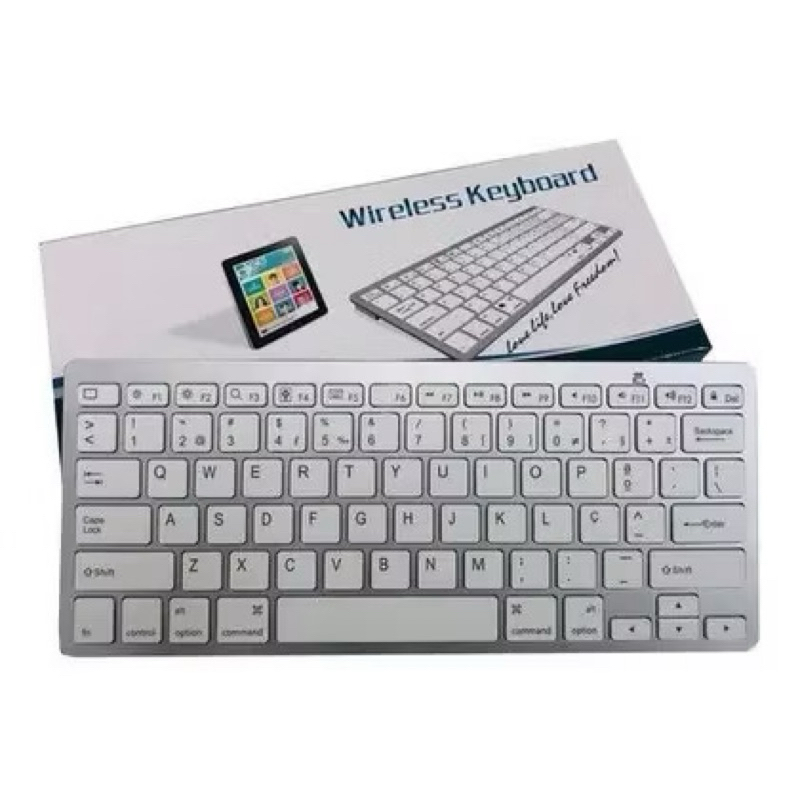 Teclado Bluetooth Keyboard Sem Fio Para Computador Notebook Tablet e Smartphone - MLS