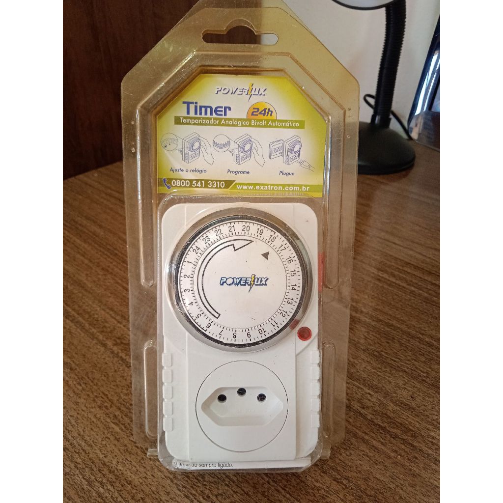 temporizador analógico powerlux timer 24h