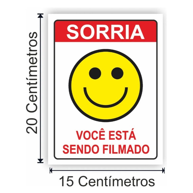 Placa de Sinalização 15x20cm –