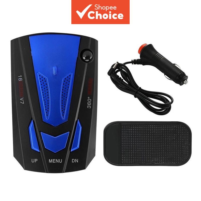 V7 Car 16 Faixa 360 Câmera GPS Laser Policial Seguro Detector Antirradar Alerta de Voz