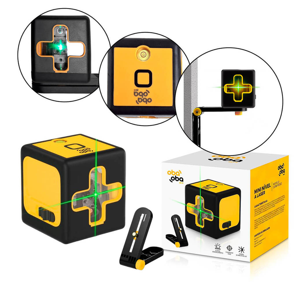 Mini Nível Laser 20m 2 Linhas