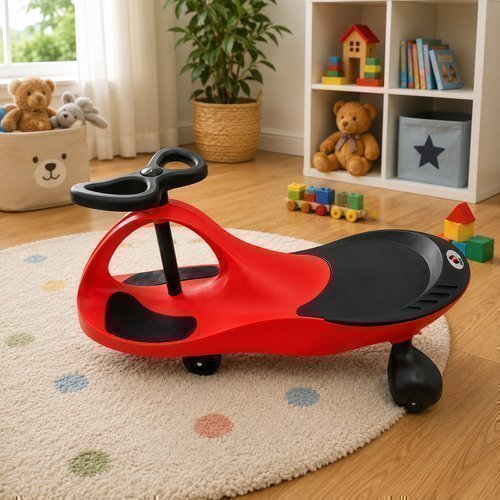 Carrinho Infantil Rolimã Plástico Vermelho Preto 100kg UNIToys