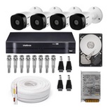 Kit Cftv 4 Câmeras Multi Hd 720p 1mp Dvr Intelbras Mhdx