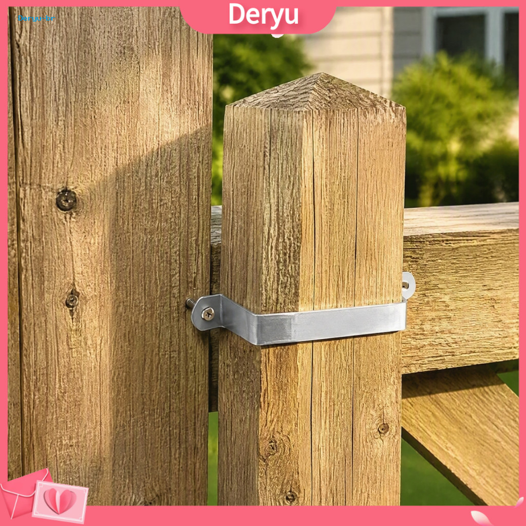 Fence Panel Brackets Outdoor Garden Fencing Hardware 30pcs Heavy Duty with 60 Screws Anti-rattle Clips for Wood Posts Du