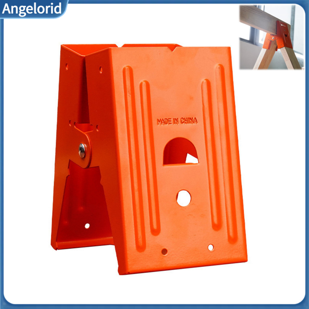 Woodworking Saw Horse Clamps Heavy Duty Carpentry Fasteners 2 Pcs Steel Sawhorse Brackets 25° Metal for Construction Di