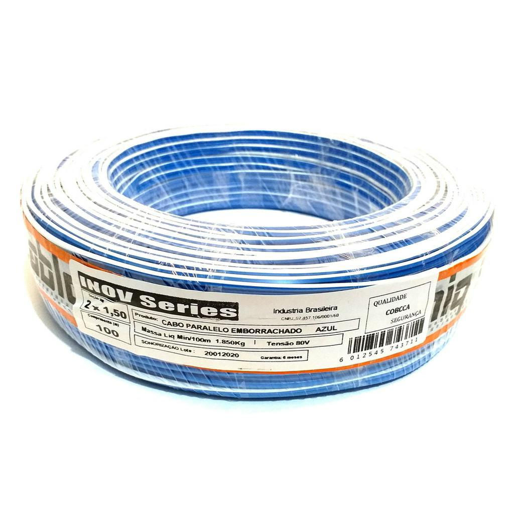 Rolo Fio Alto Falante Emborachado 2X1,50 mm 2X14 100 Metros