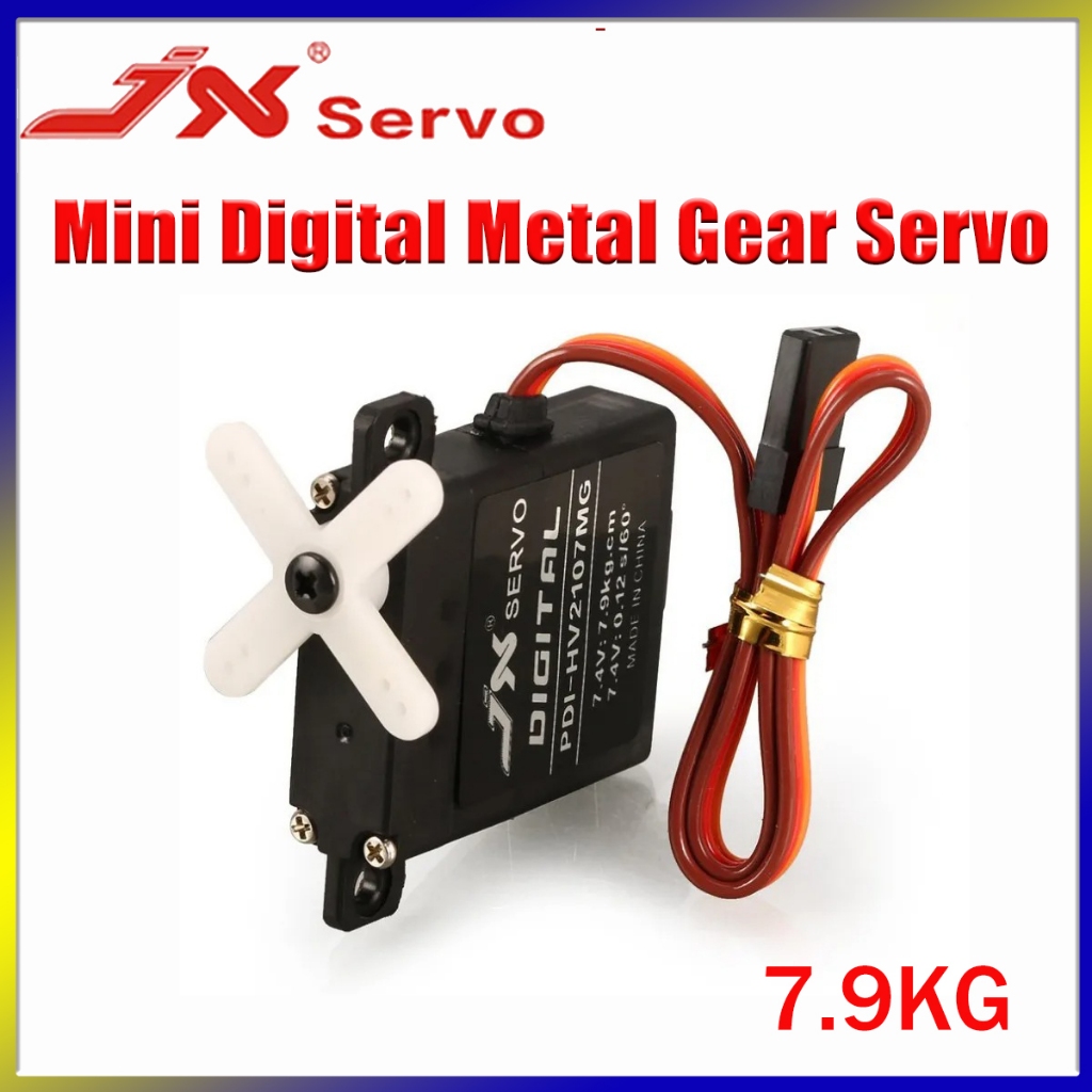 JX PDI-HV2107MG Mini Servo 7.9KG Motor De Engrenagem De Metal Padrão De Direção Digital 6 ~ 7.4 V Para RC Asa Fixa Avião
