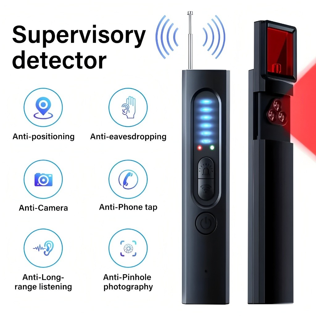 Dispositivo Anti-Espião 3 Em 1 Detector De Câmera Oculta + Localizador De Rastreador GPS + Varredor De Insetos Digitaliz