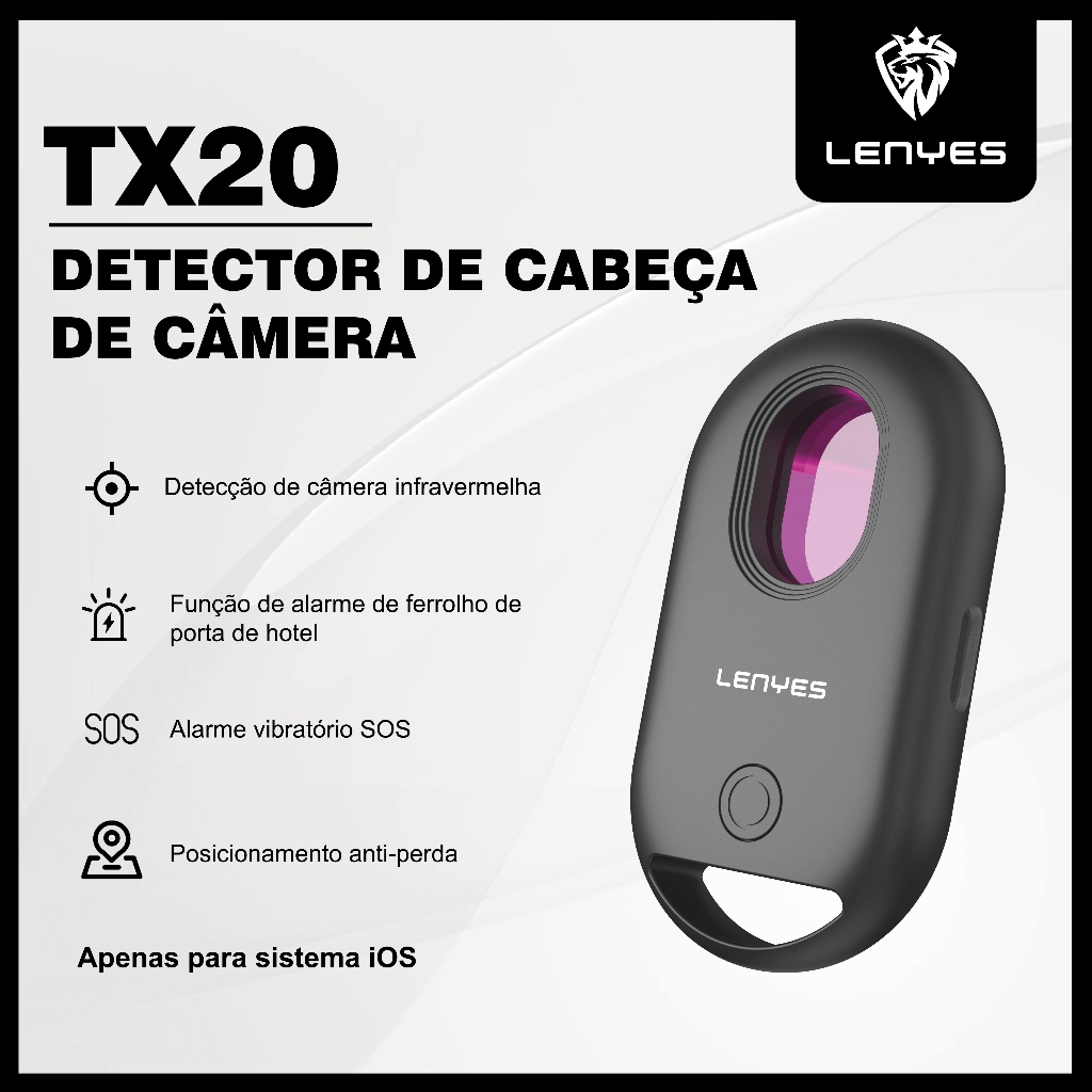LENYES Rastreador Anti-perda e Detector de Câmeras Infravermelhas 2 em 1 Compatível com iPhone
